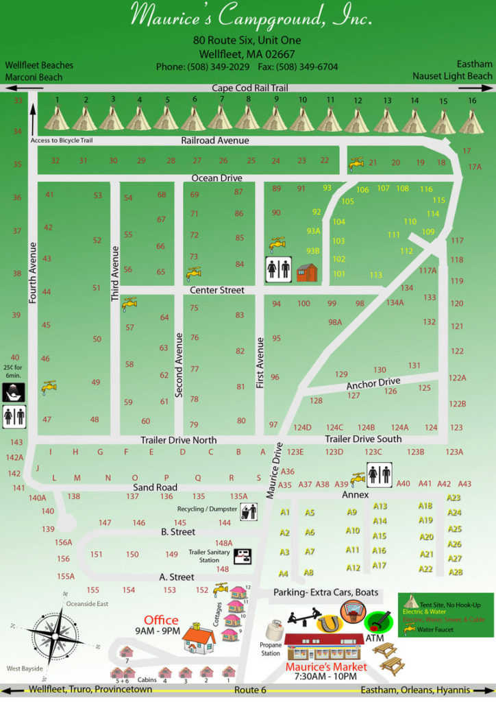 map of wellfleet maurices campground